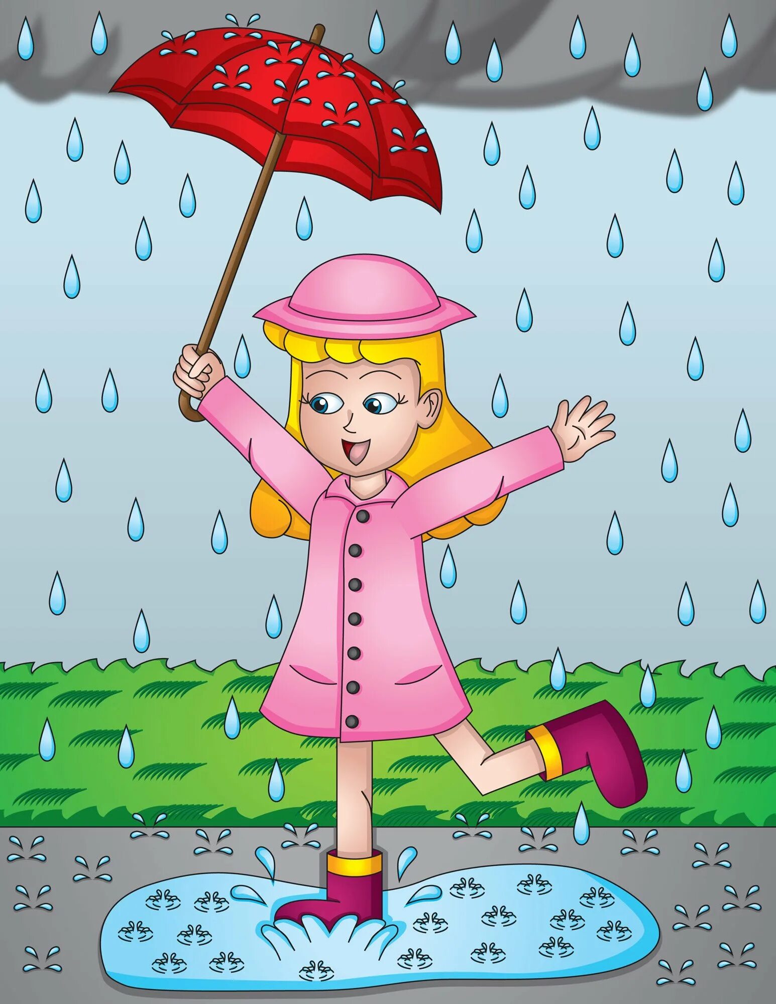Дождь рисунок. Дождь мультяшный. Дождливо мультяшный. Дождик картинка для детей.