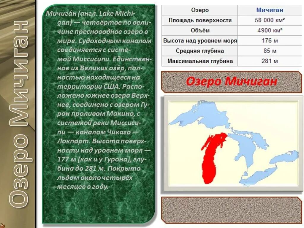 Озеро мичиган сообщение. Великие озера Мичиган. Характеристика озера Мичиган. Озеро Мичиган доклад. Озеро Мичиган презентация.