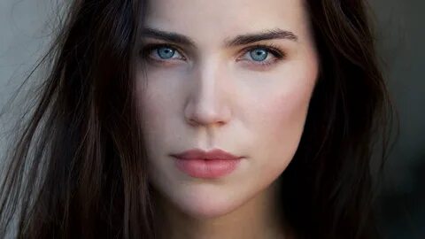 Blue eyed brunette