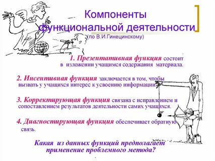 Компонентами педагогической деятельности являются ответ
