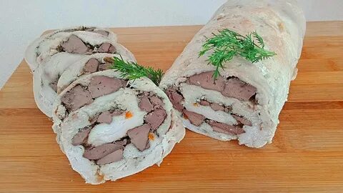 Рулет из печени в духовке с начинкой