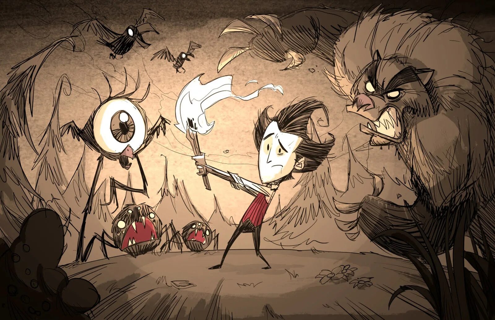 Don t starve gaming. Уилсон don't Starve Art. Don't Starve together Уилсон Art. Неголодайка Уилсон. Уилсон don't Starve концепт.
