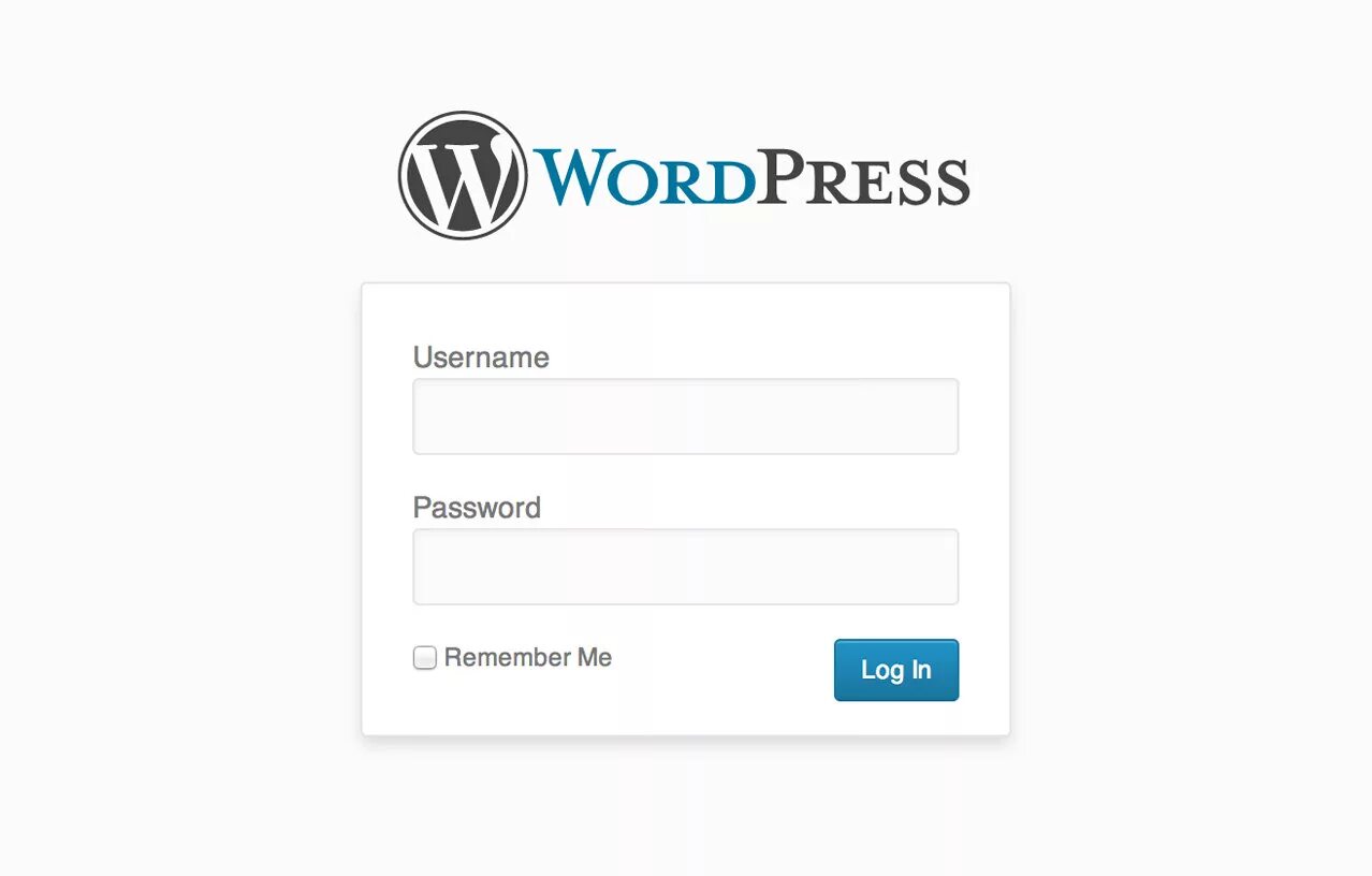 Wordpress login