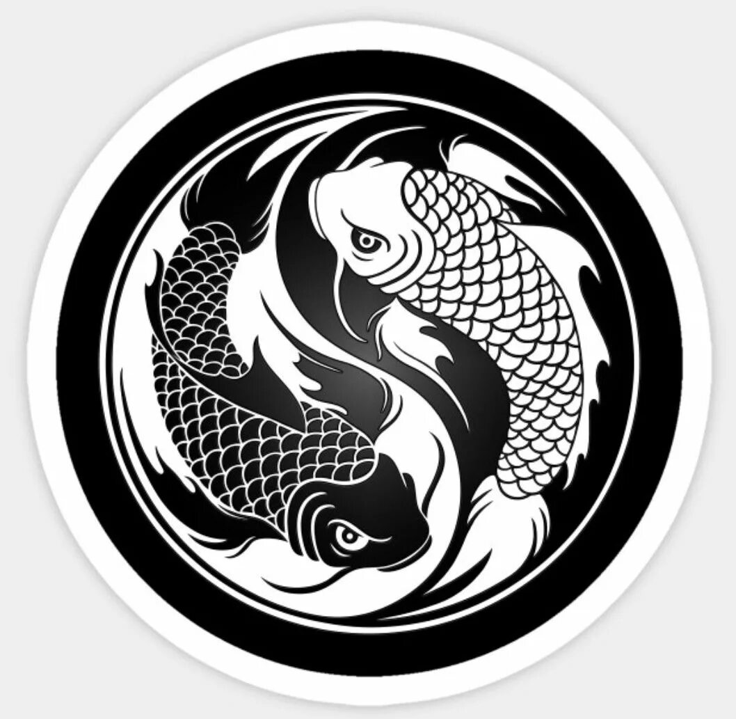Знак зодиака рыба год дракона. Японские карпы Инь Янь. Рыбы Инь Янь. Японские рыбы Инь Янь. Карпы кои Инь и Янь.