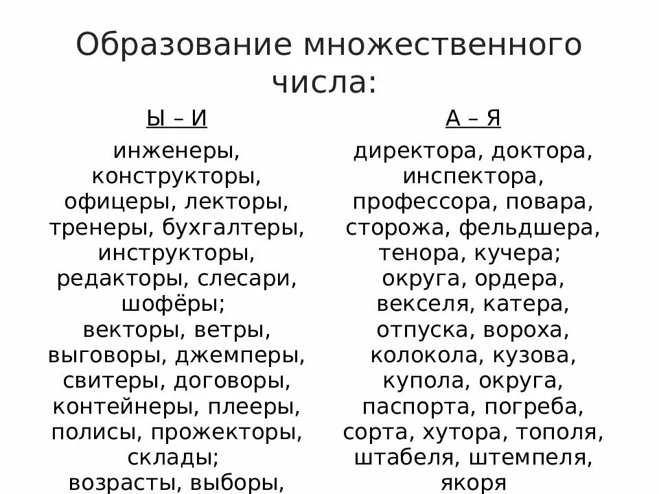 Видим мн ч. Слова во множественном числе. Директоры или директора как правильно. Множественное число слова профессор. Инженер множественное число.