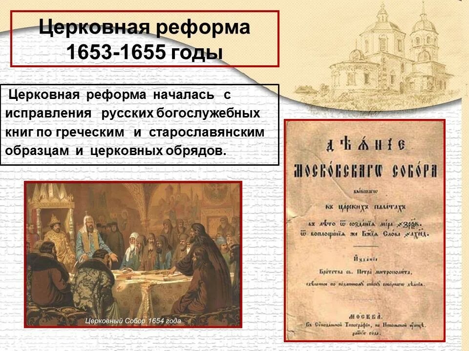Церковная реформа история. Церковная реформа 1653-1654. церковная реформа 1653. церковная реформа петра 1. церковная реформа 17 века.