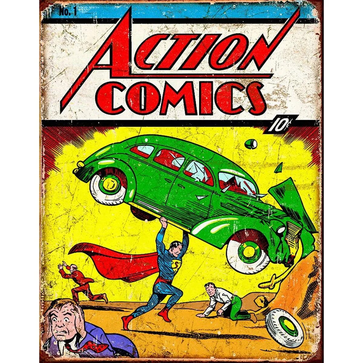 Комиксы про первый. Супермена в комиксе Action Comics #1. Первый комикс про Супермена 1938. Супермен 1938 первый выпуск. Самый первый комикс.