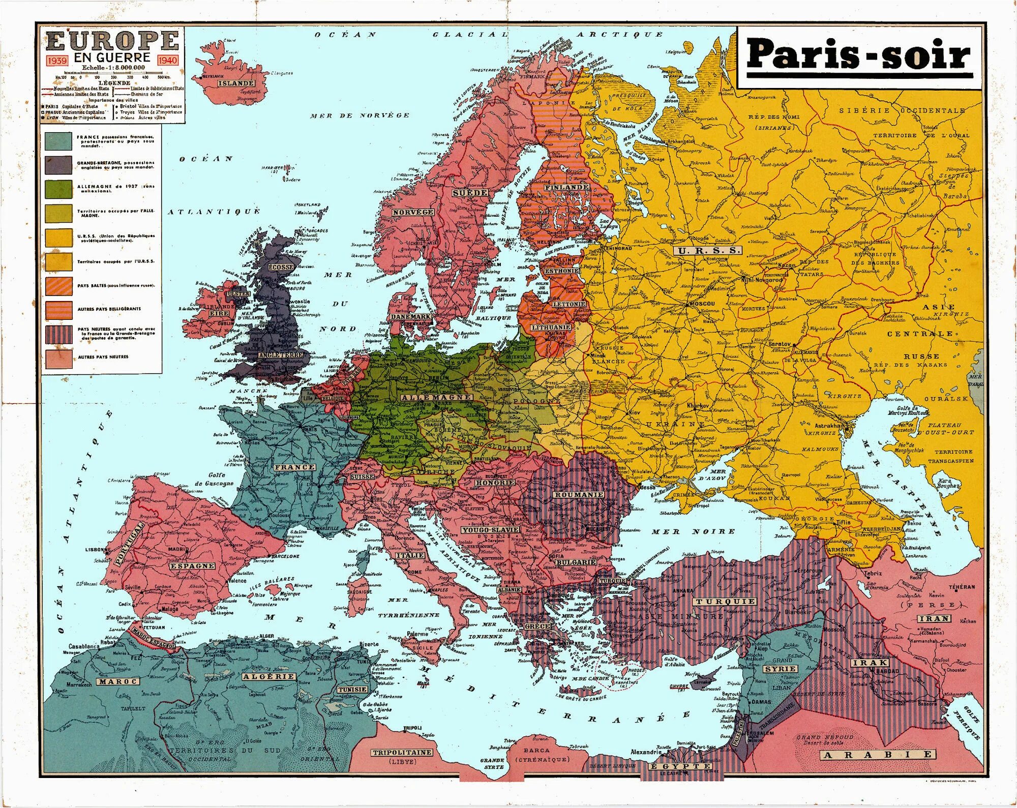 Europe 1940 карта. Политическая карта Европы 1940г. Карта Европы 1939 года политическая.