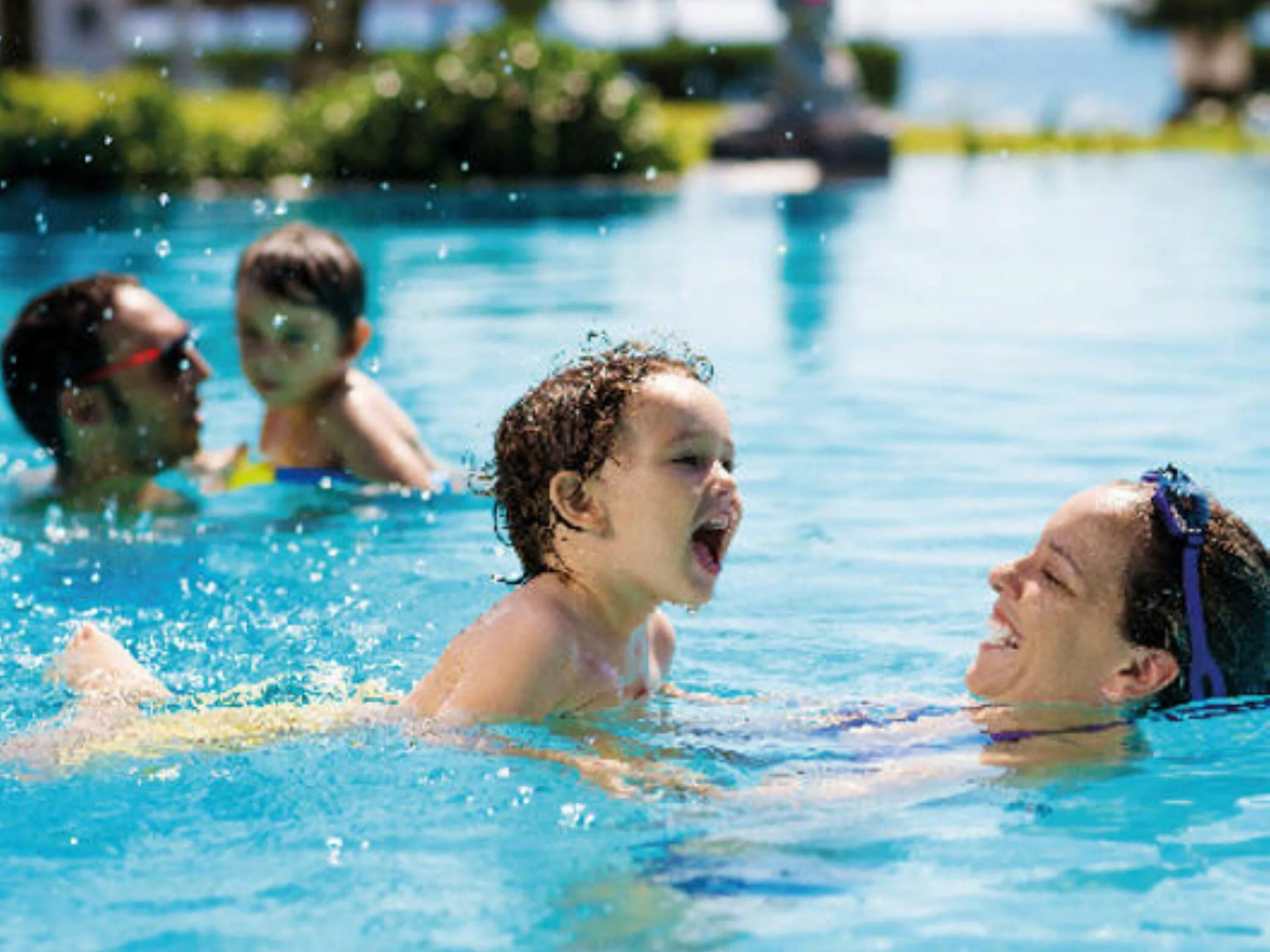 Enjoying swimming