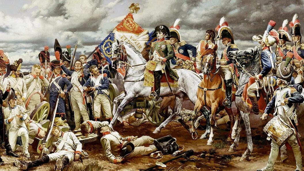 Французы напали. Наполеон Бонапарт французская армия. Наполеон Бонапарт битва при Ватерлоо.