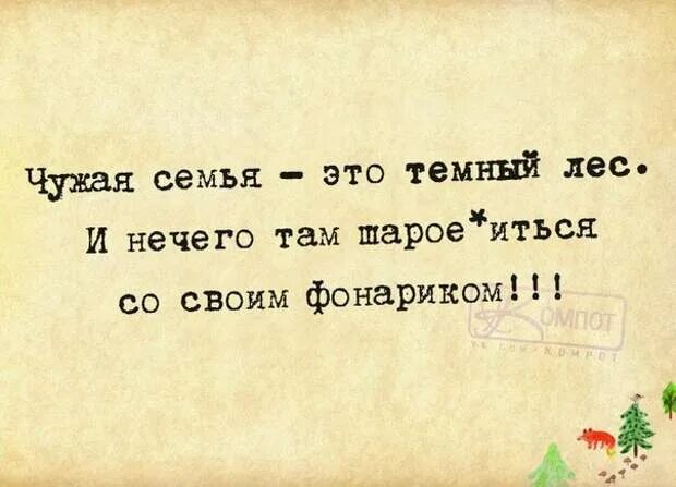 Книга чужая семья. Чужая семья. Чужая семья чужой лес. Чужаямсемья это потемки. Чужая жизнь темный лес и нечего.