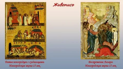 Битва суздальцев с новгородцами икона