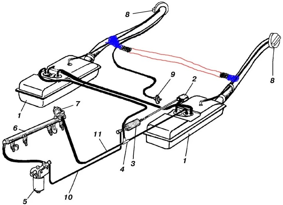 Подключение топливных баков. Топливная система УАЗ Хантер 409. Топливная система УАЗ Хантер 409 инжектор. Система топлива УАЗ Буханка инжектор 409 двигатель. Топливная система Патриот 409.