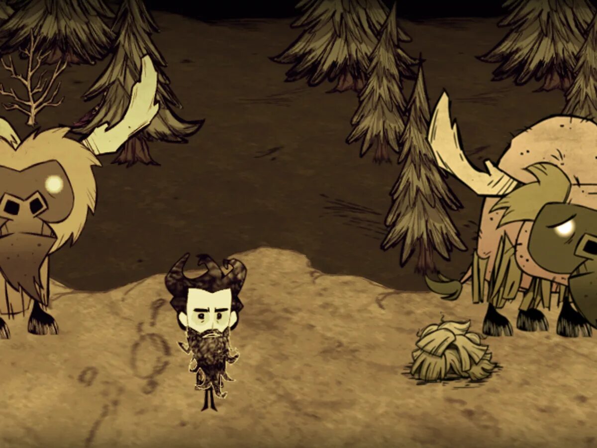 Донт старв монстры. Бифало ДСТ. Don't Starve босс Близнецы. Баффало донт старв. Донт старв тугезер.