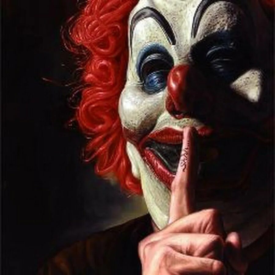 Клоун с синими волосами. Клоун. Аватарка клоуна. Яркая ава. Клоун.