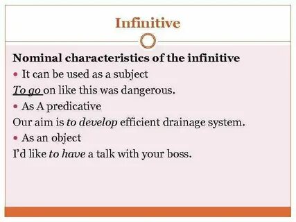 Predicative infinitive