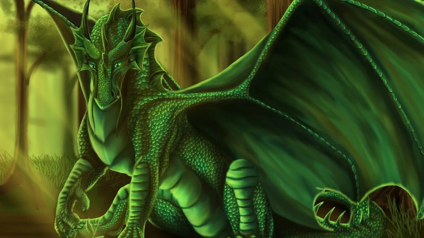 Дракон картинка на новый. Брим зелёный дракон. Вирмлинг зеленого дракона. Изумрудный дракон ДНД.