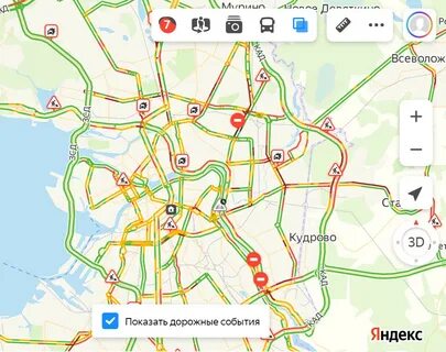 Пробки спб утром