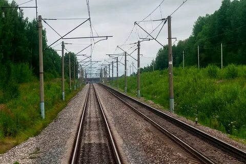 Однопутный участок железной дороги