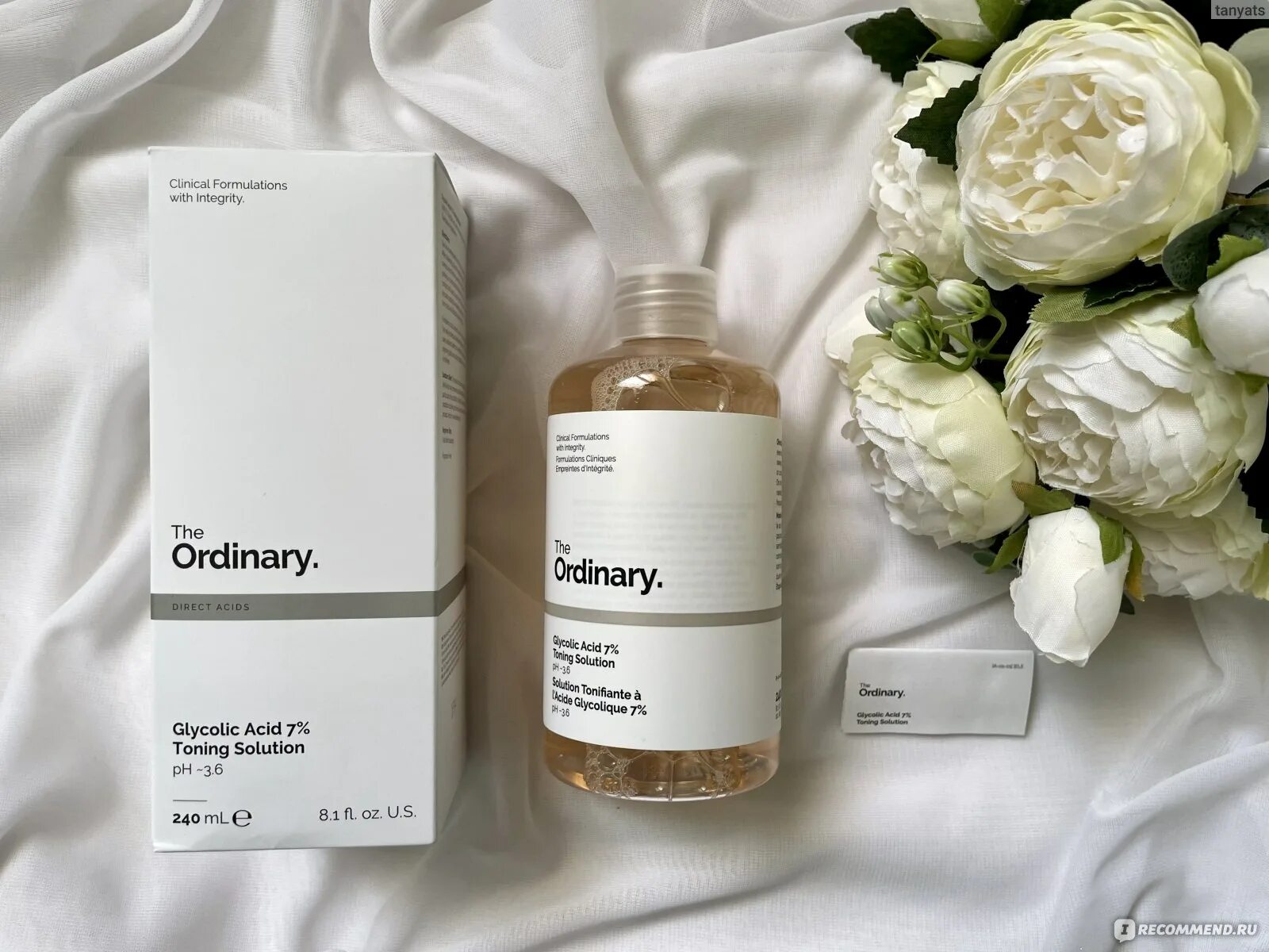 The ordinary toning solution