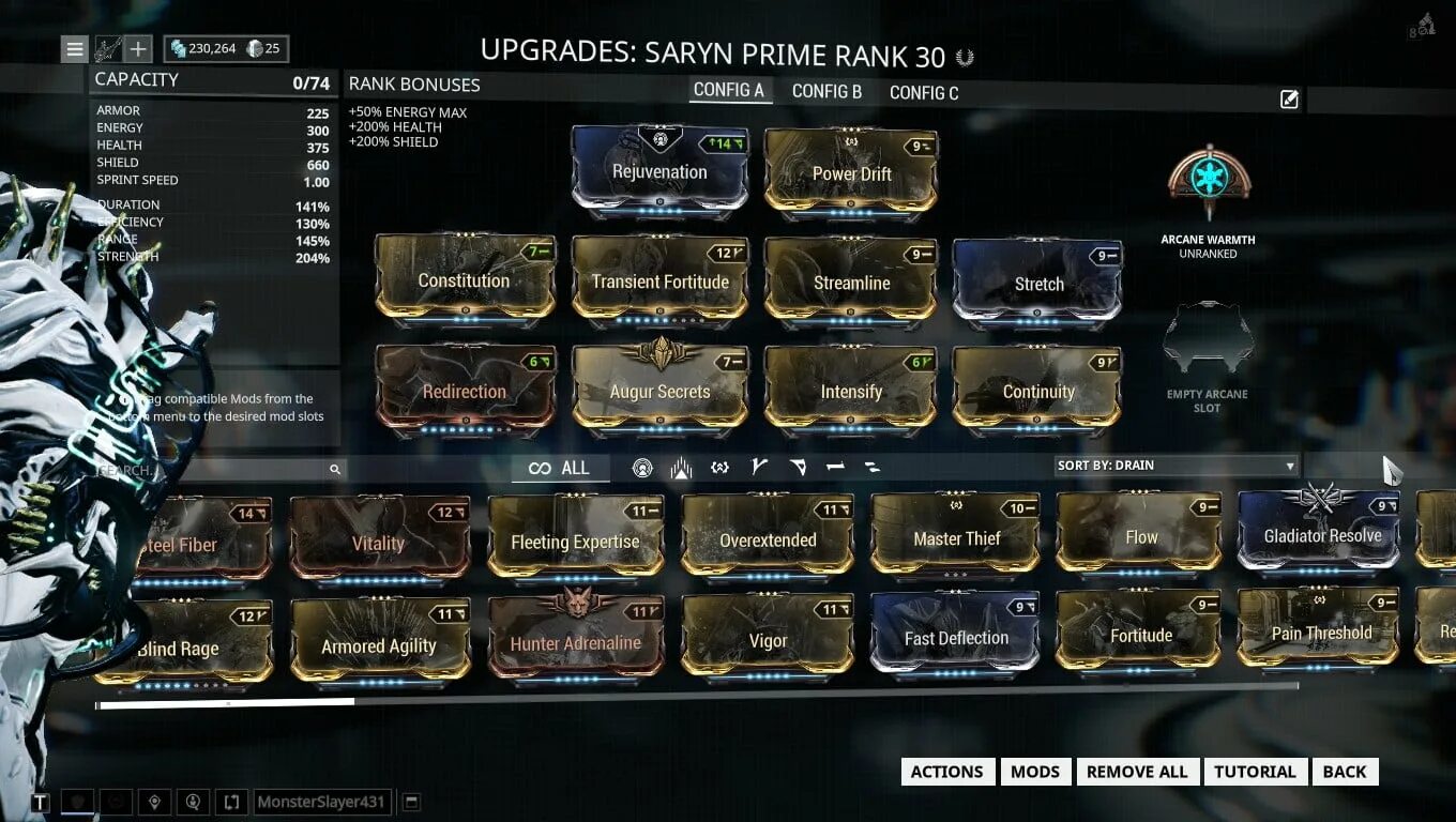 Warframe уровни