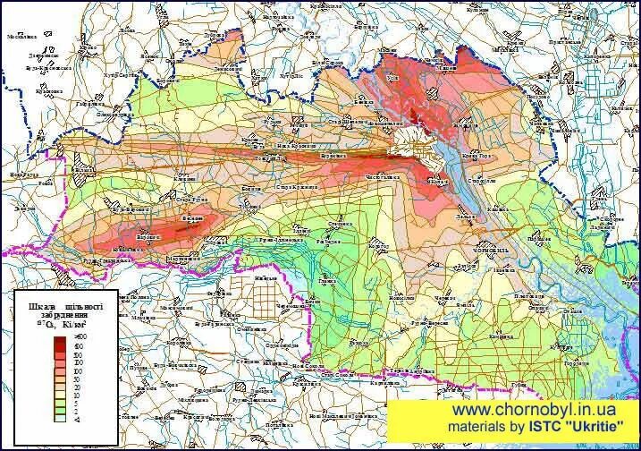 Карта радиационного загрязнения Чернобыльской зоны. Зона заражения Чернобыльской АЭС на карте. Зона отчуждения Чернобыльской АЭС карта. Чернобыльская АЭС карта заражения.