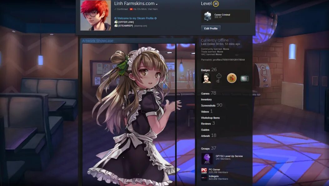 Steam profile