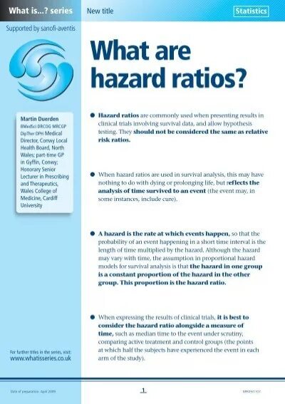 What is Hazard&. Hazard ratio в медицине.