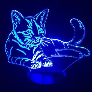 Кошка светящаяся в темноте