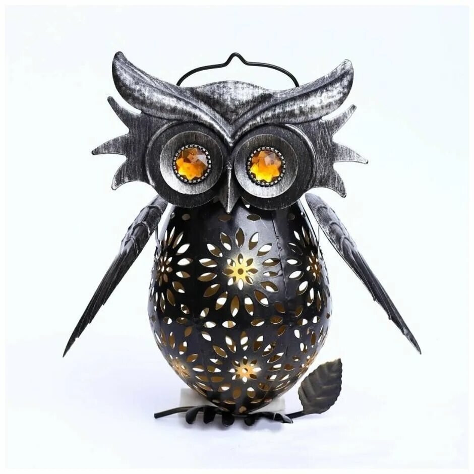 сова с фонарем. садовый светильник сова на солнечных батареях. ночной светильник сова. 3d-светильник "сова" (нс-161). светильник сова.