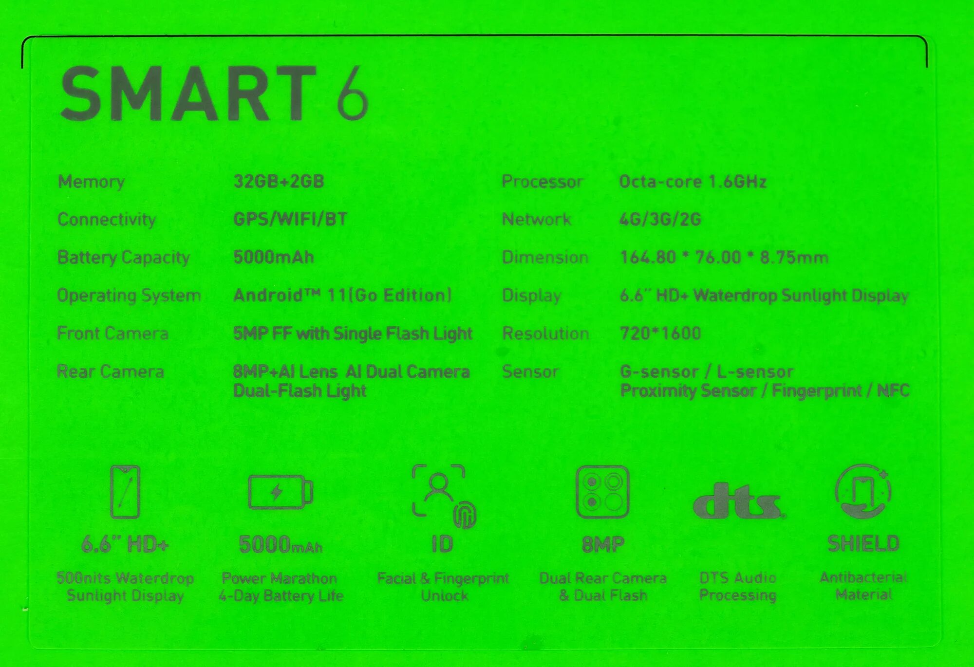 Infinix smart 6 характеристики