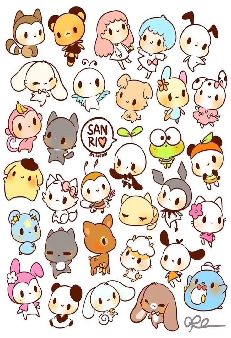 Мини картинки животных Jewel Pets/#342404 Zerochan Kawaii drawings, Cute animal drawings, Cute drawin