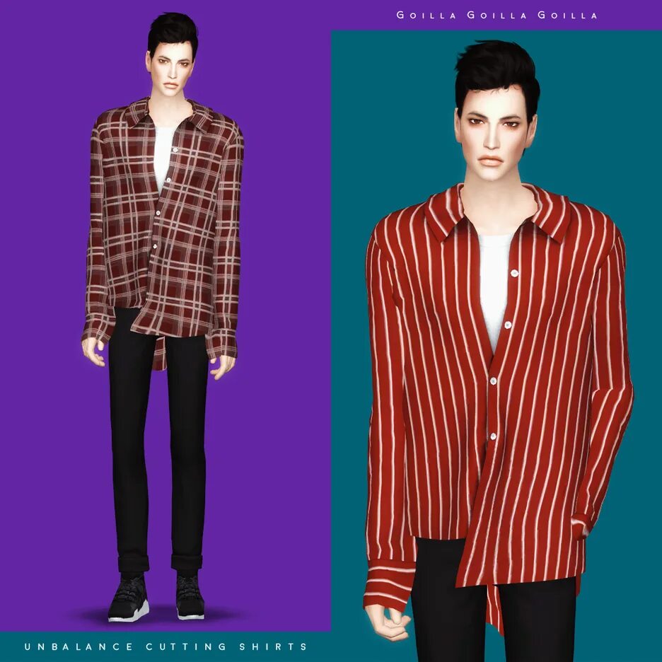 Gorilla sims 4. The sims 4 рубашка мужская. sims 4 male shirt. frilled shirt sims 4 cc male. длинная рубаха мужская для симс 4.