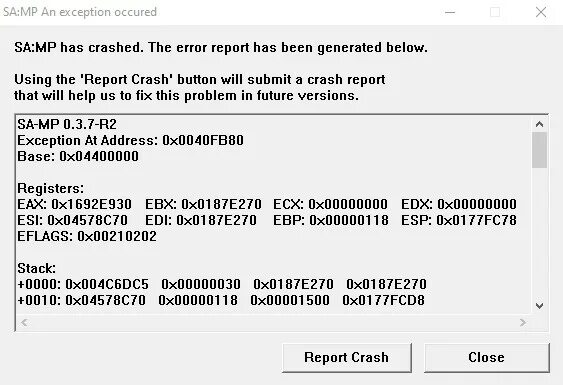 0x004dd5a3 краш. 0x00746929 краш. Крашит. 0x0007ffc56a85965 ошибка. Exception at address 0x00000000