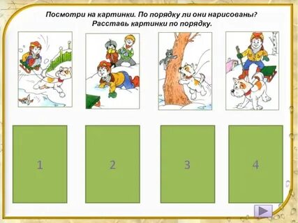 Последовательность действий произведения