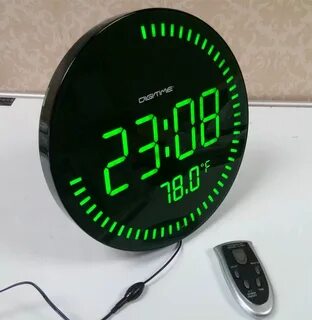 Круглые электронные часы