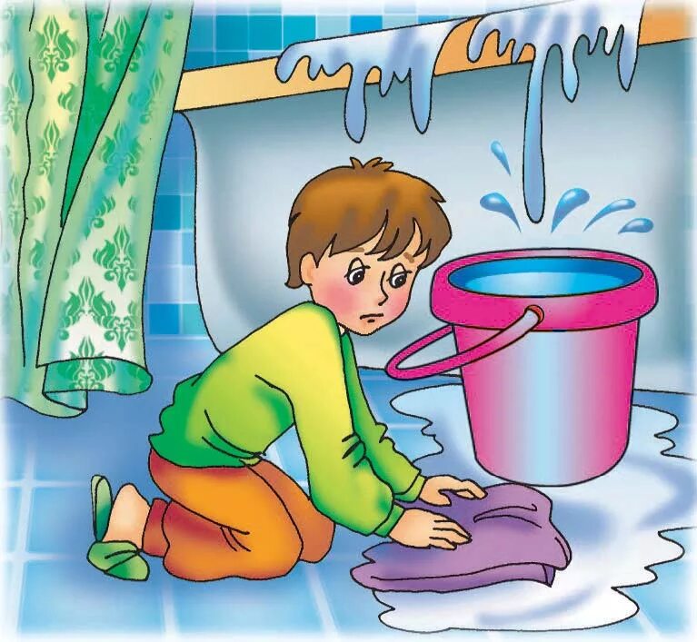 Выключи воду в ванне. Безопасное обращение с водой в быту. Водоснабжение для дошкольников. Закрывайте кран с водой. Безопасность с водой дома для детей.