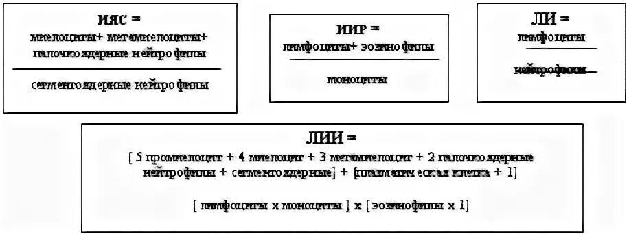 Нейтрофильный индекс. Лимфоцитарный индекс интоксикации формула. Нейтрофильный индекс формула. Индекс сдвига нейтрофилов формула. Лейкоцитарный индекс.