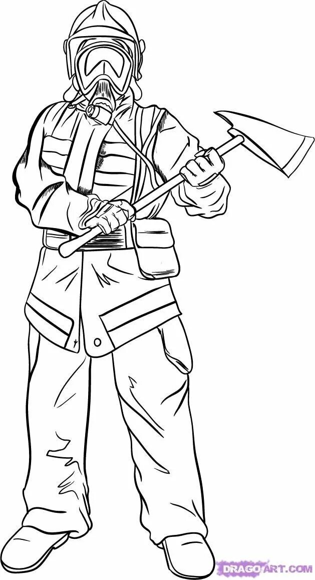 пожарник рисунок для детей. раскраска пожарный для детей. рисунки для срисовки пожарный. пожарный рисунок карандашом. рисунки пожарных для срисовки.