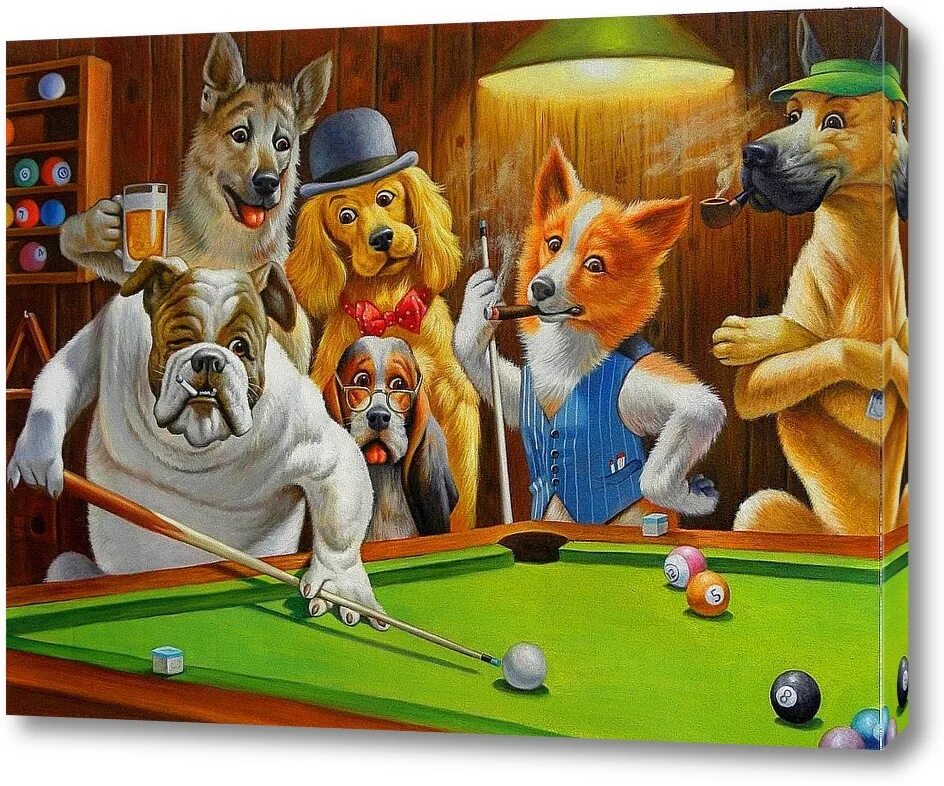 Собаки играют в бильярд. Кассиус кулидж собаки бильярд. Кассиус кулидж собаки бильярд. Кассиус кулидж собаки. Картина собаки играющие в бильярд.
