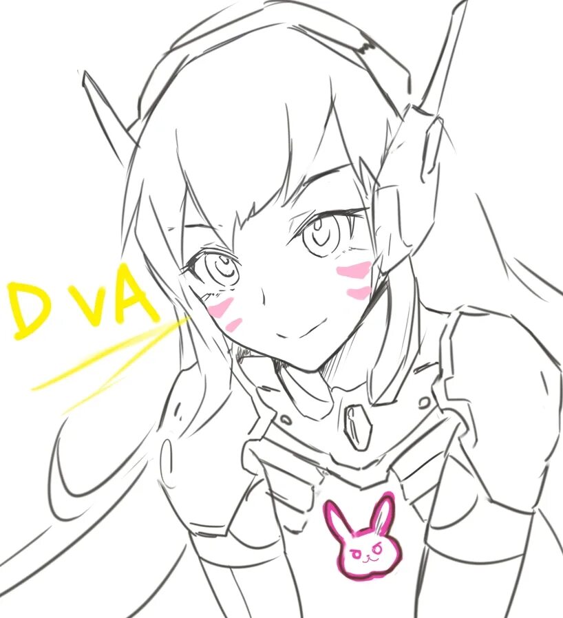Рисунок дива. Овервотч рисунки карандашом. d.va рисунок карандашом. овервотч дива срисована. дива рисовать.