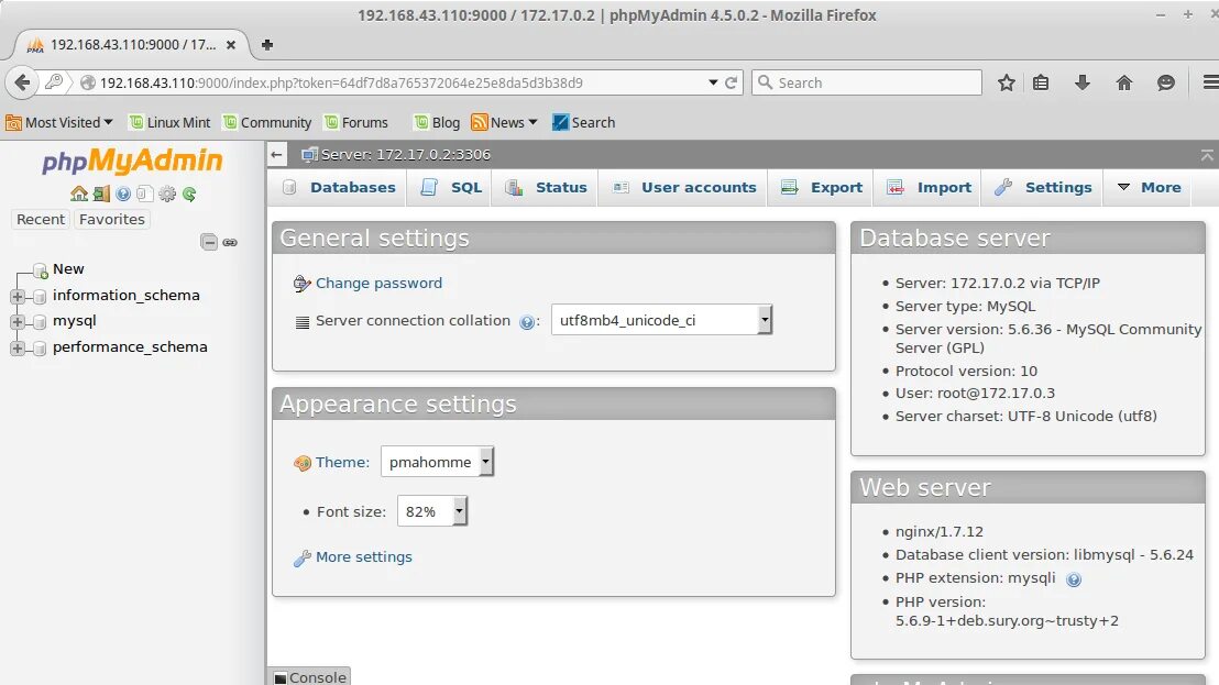 Docker phpmyadmin. Docker phpmyadmin