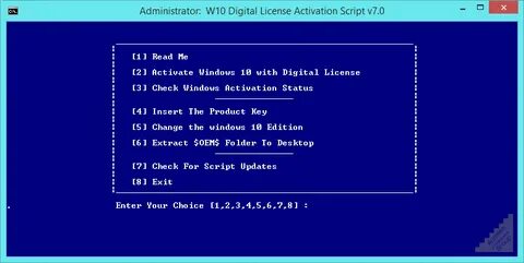 W10 digital activation 1.3 7
