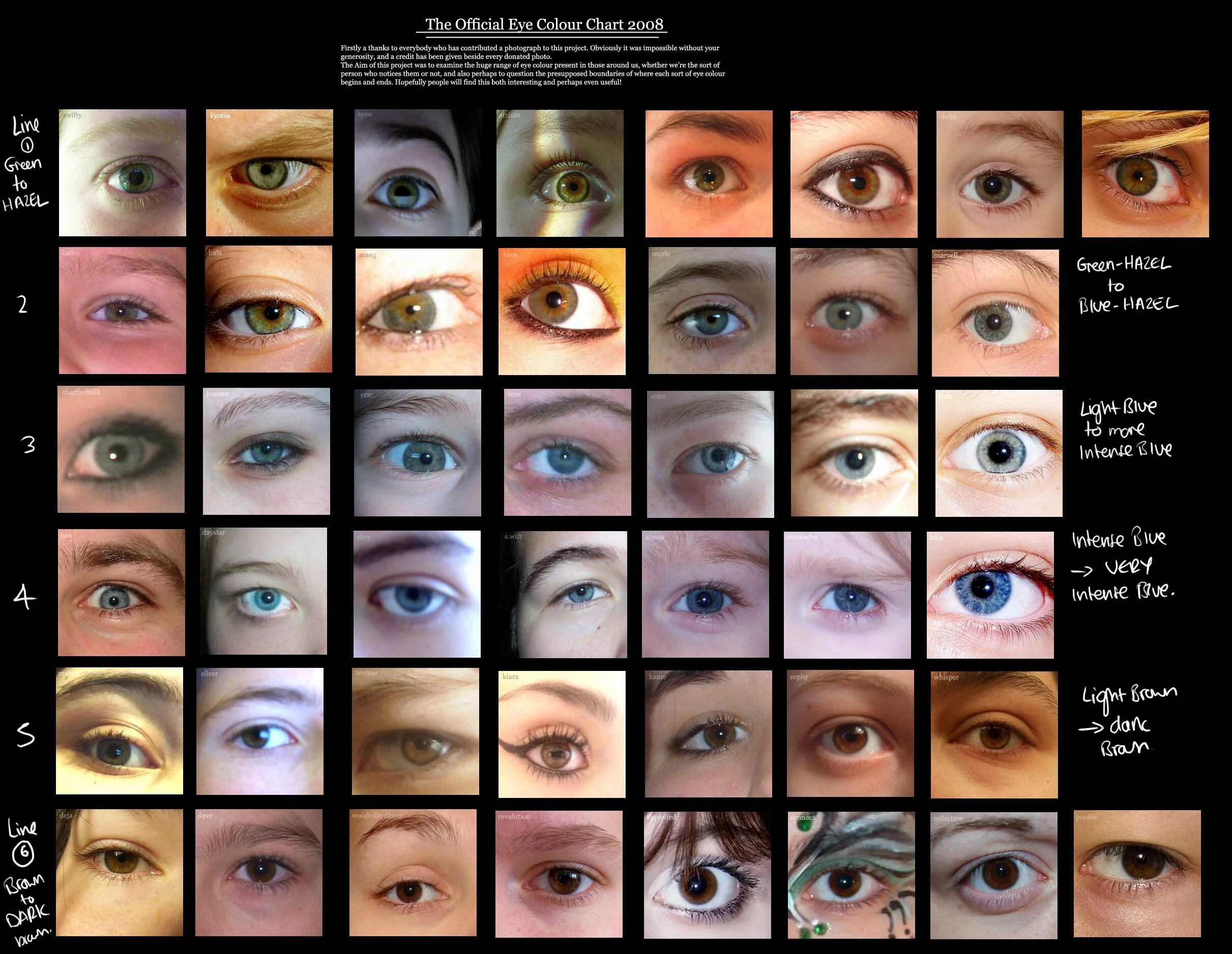 Цвет глаз. Оттенки глаз. Цвета глаз с названиями. Всевозможные оттенки глаз.