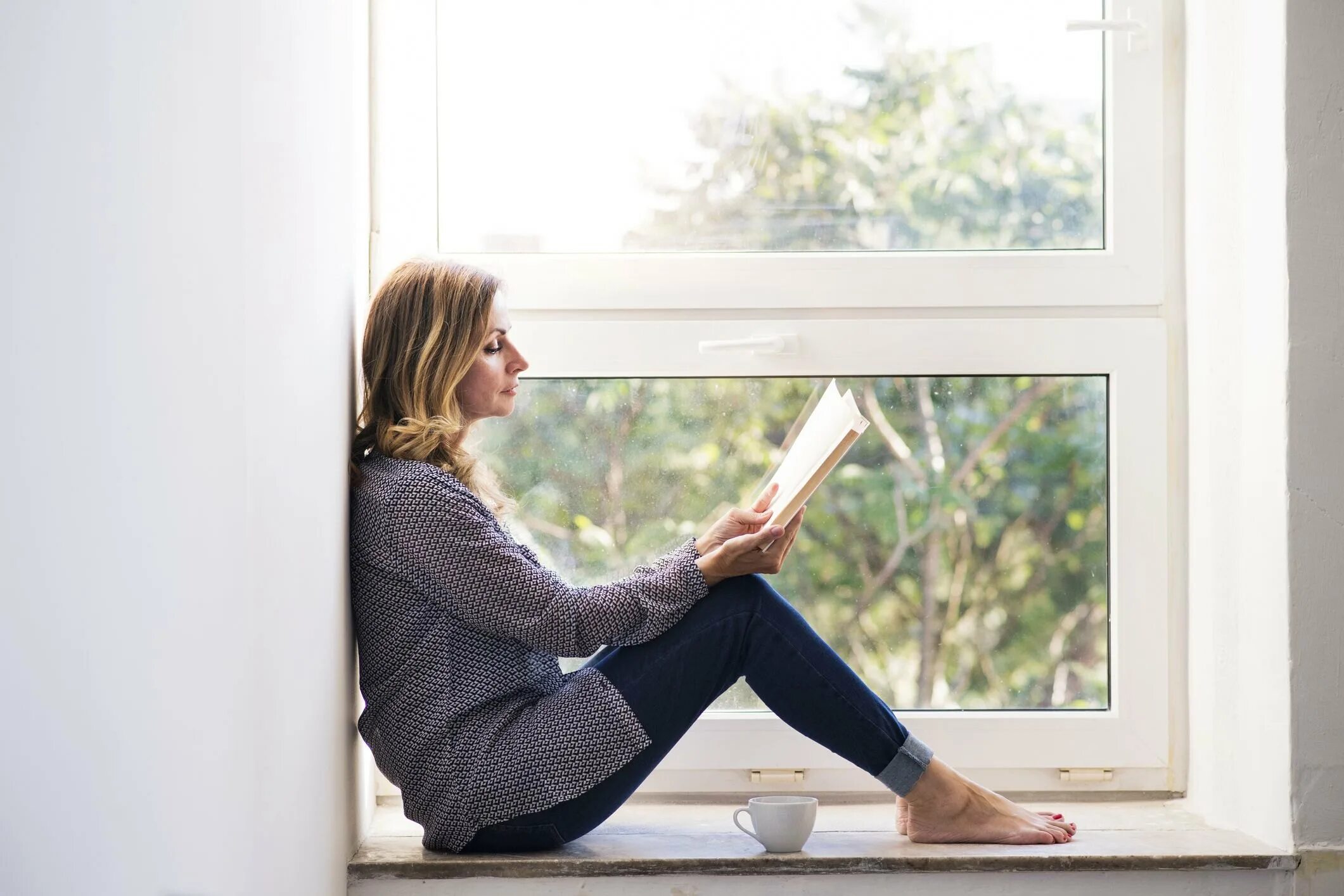 Sitting on the window