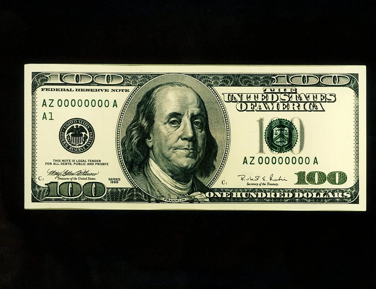 Франклин Бенджамин доллар. Бенджамин Франклин 100$. 100 Баксов. СТО долларов 1996. 500 долларов в рублях на сегодня 2024