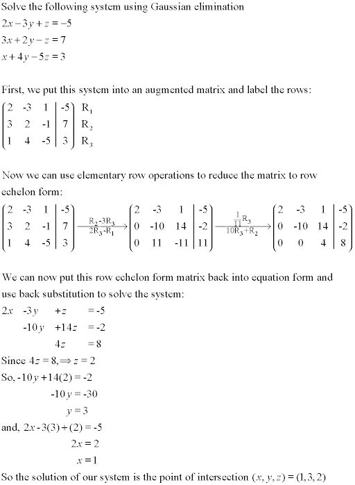 Solve method. Gauss Elimination Formula. Gaussian form Matrix. Solving a System of equations by the Gauss method. How to solve reduced Row-Echelon form by Gauss Elimination.