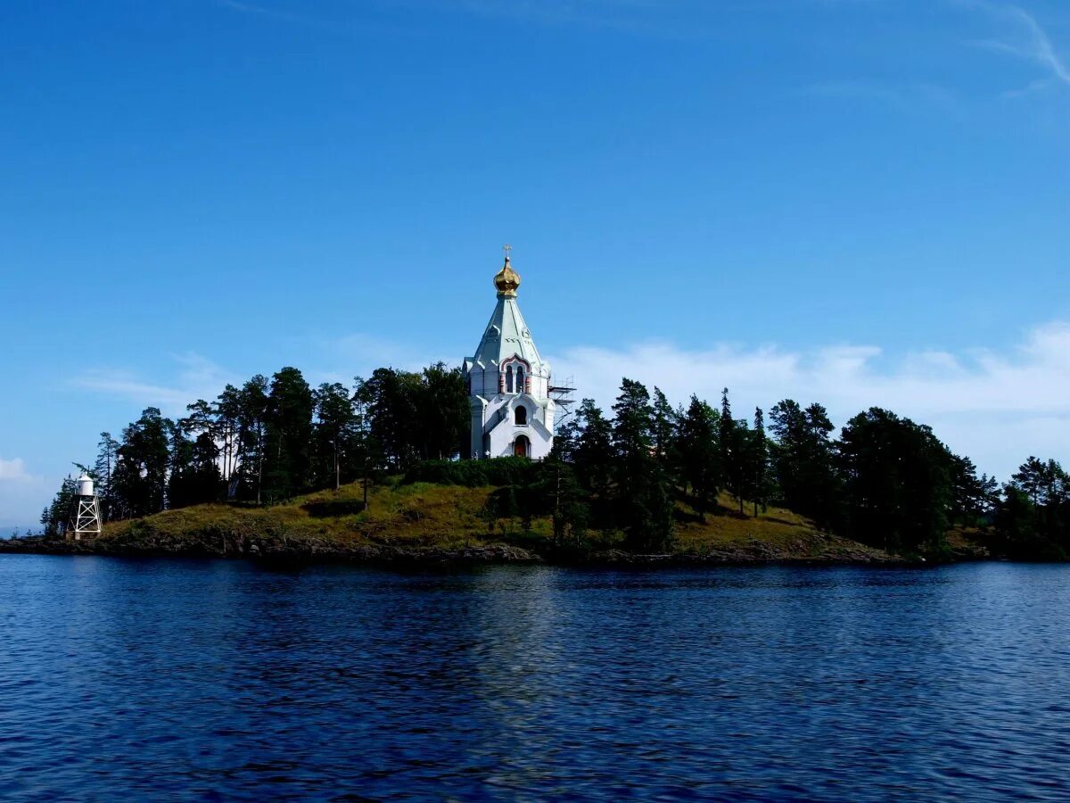 Валаамский архипелаг Ладожское озеро. Валаам храм Андрея Первозванного. Карелия остров Валаам монастырь