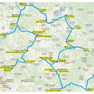 Золотое кольцо расстояние на машине