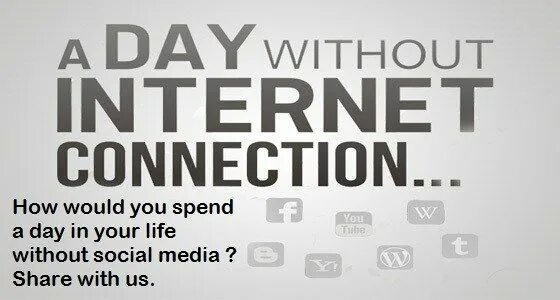 Days sans. One Day without Internet. Life without Internet. Life without social Media. Living without the Internet.